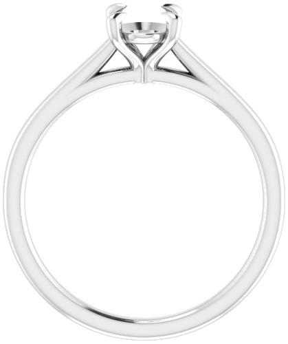 14K White  7x5 mm Oval Solitaire Engagement Ring Mounting (2)