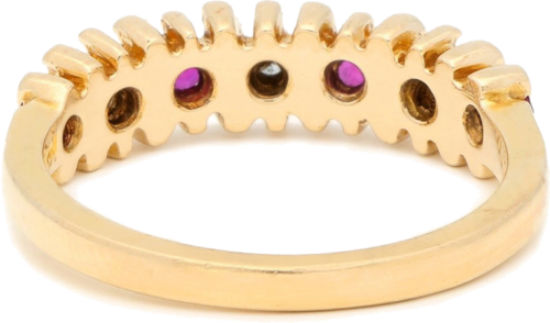 Gold ring with diamonds and rubies (4)