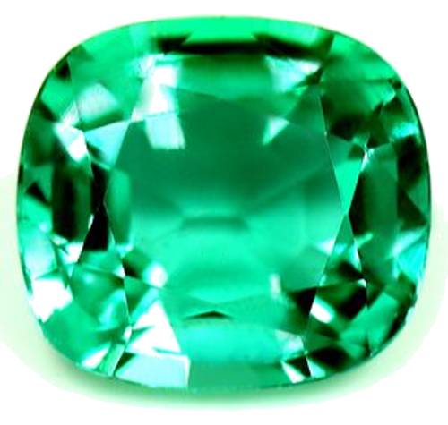 1.42 carat GREEN Cushion Smaragdas (1)