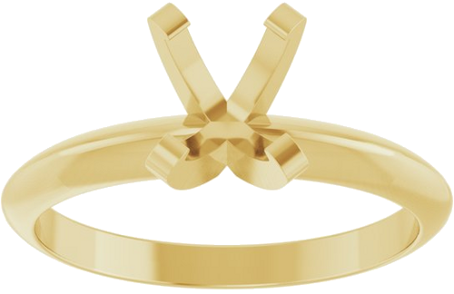 14K Yellow 7x5 mm Oval Solitaire Engagement Ring Mounting (3)