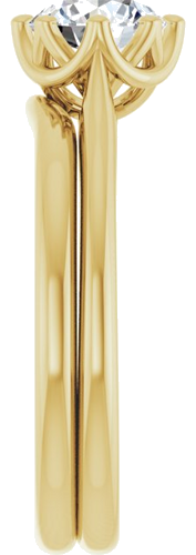 14K Yellow 6.5 mm Round Solitaire Engagement Ring Mounting (9)