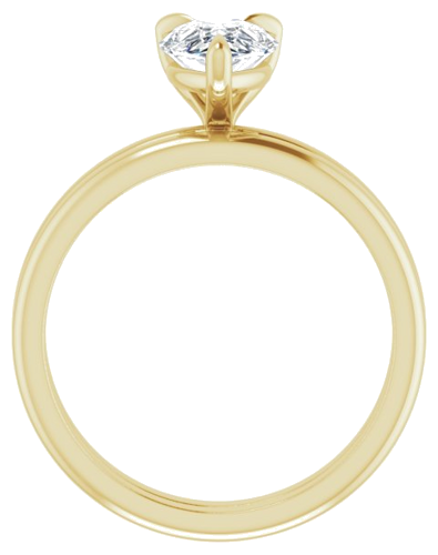 14K Yellow  8x6 mm Pear Solitaire Engagement Ring Mounting (7)