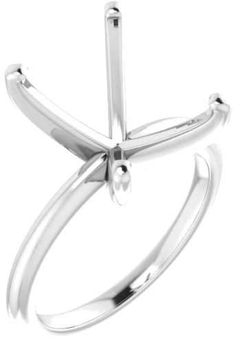 Sužadėtuvių Žiedas „Solitaire“ 585 Baltojo Aukso Emerald 12mm x 10mm (1)