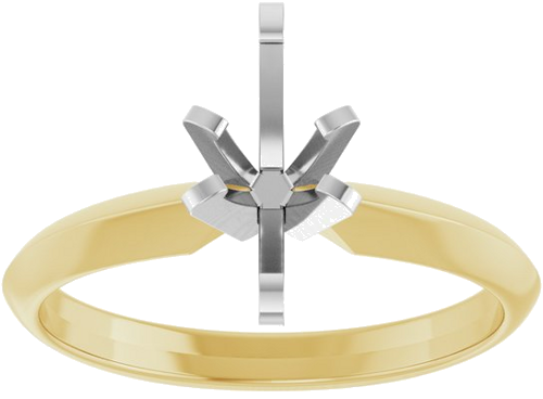 14K Yellow White 8.5x4.5 mm Marquise Solitaire Engagement Ring Mounting (3)