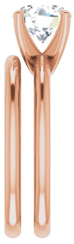 14K Rose  7.4 mm Round Solitaire Engagement Ring Mounting (9)