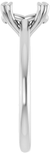 14K White 9x7 mm Oval Solitaire Engagement Ring Mounting (4)