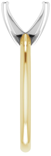 Sužadėtuvių Žiedas „Solitaire“ 585 Baltojo Ir Geltonojo Aukso Oval 11mm x 9mm (4)