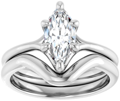 14K White 10x5 mm Marquise Engagement Ring Mounting (8)