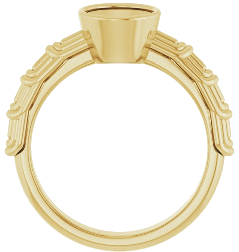 Sužadėtuvių Žiedas „Solitaire“ 585 Geltonojo Aukso Oval 9mm x 7mm (2)