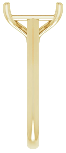 Sužadėtuvių Žiedas „Solitaire“ 585 Geltonojo Aukso Emerald 10mm x 8mm (4)