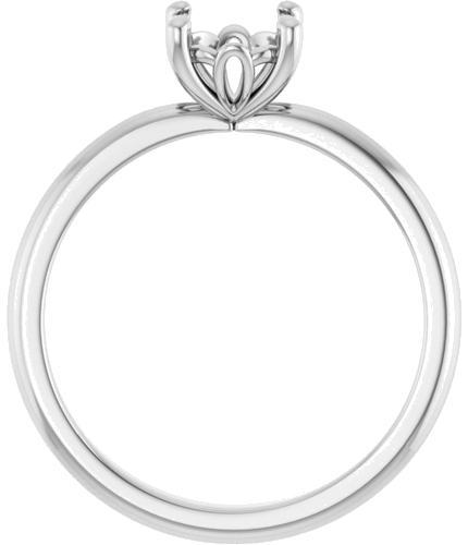 14K White 6.5 mm Round Solitaire Engagement Ring Mounting (2)