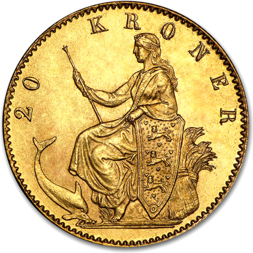 20 kronų Christian IX Danijos karalystė auksinė moneta (2)