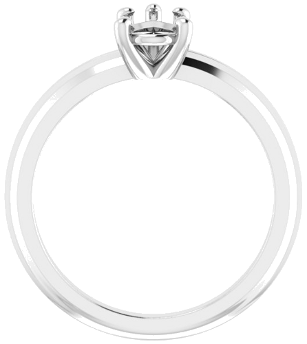 14K White 8x5 mm Pear Solitaire Engagement Ring Mounting (2)