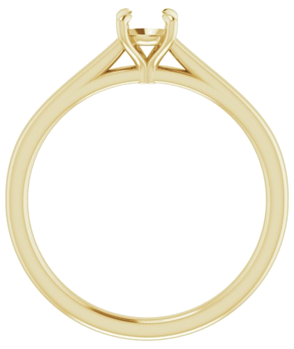 Sužadėtuvių Žiedas „Claw-Prong Solitaire“ 18k yellow gold Round 4.4mm (2)