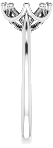 14K White 7.4 mm Round Solitaire Engagement Ring Mounting (4)