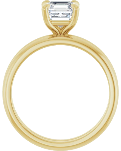 14K Yellow  6x6 mm Asscher Solitaire Engagement Ring Mounting (7)