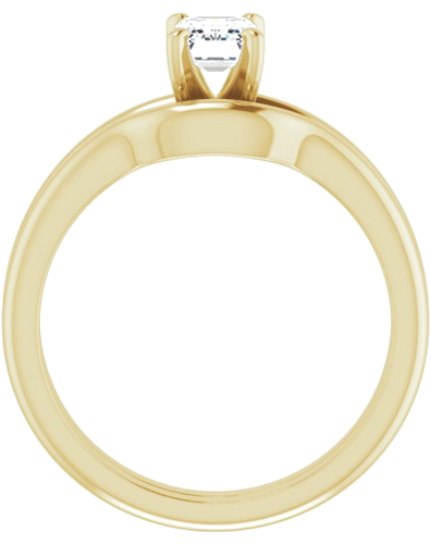 Sužadėtuvių Žiedas „Solitaire“ 585 Geltonojo Aukso Emerald 6mm x 4mm (7)