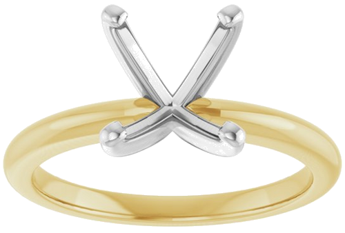 Sužadėtuvių Žiedas „Solitaire“ 585 Geltonojo Aukso Ir 950 Platinos Oval 10mm x 8mm (3)