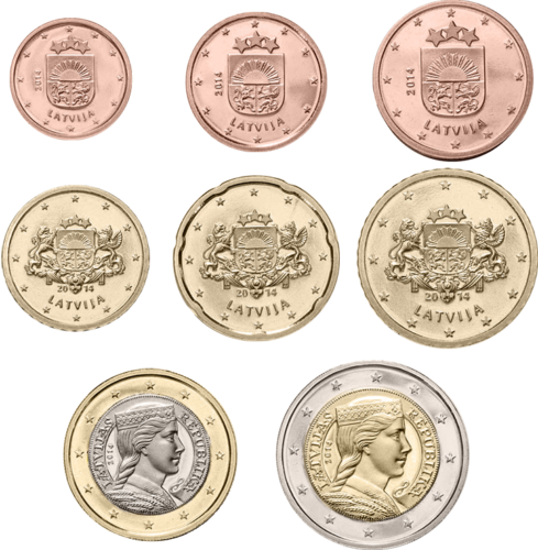 2014 Latvija Euro monetų rinkinys (1)