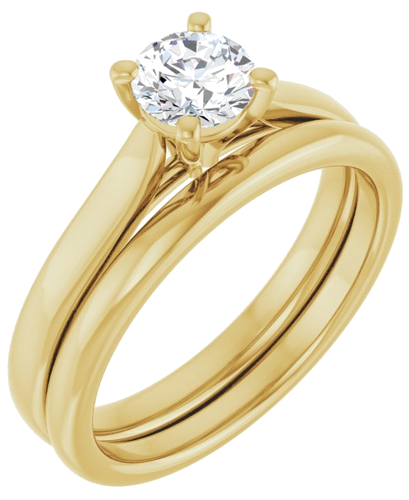 14K Yellow 5.2 mm Round Engagement Ring Mounting (6)