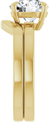 14K Yellow 8.2 mm Round Solitaire Engagement Ring Mounting (9)