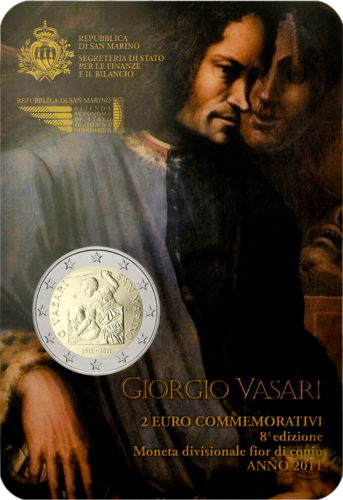 2011 Sanmarīno Džordžo Vasari 2 eiro monēta (2)