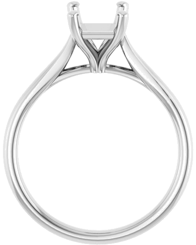 Sužadėtuvių Žiedas „Solitaire“ 950 Platinos Emerald 8mm x 6mm (2)