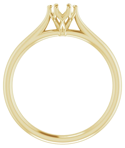 14K Yellow 4.1 mm Round Engagement Ring Mounting (2)