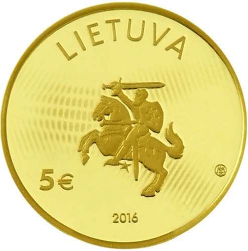2016 Fizika Lietuva 5 eiro zelta monēta (4)
