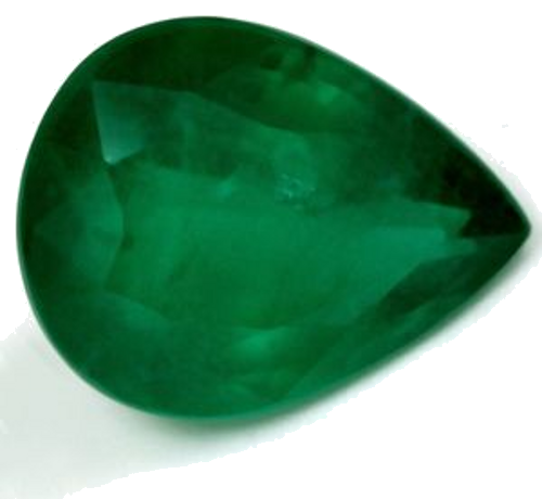 4.18 carat GREEN Pear Smaragdas (1)