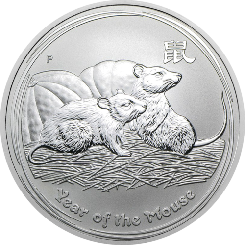 1/2 oz Year of the Mouse 50 Cents Australia 2008 silver coin (1)