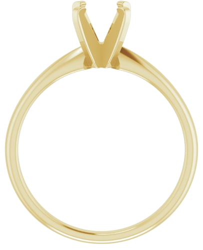 14K Yellow 5.7-6.0 mm Round Solitaire Engagement Ring Mounting (2)