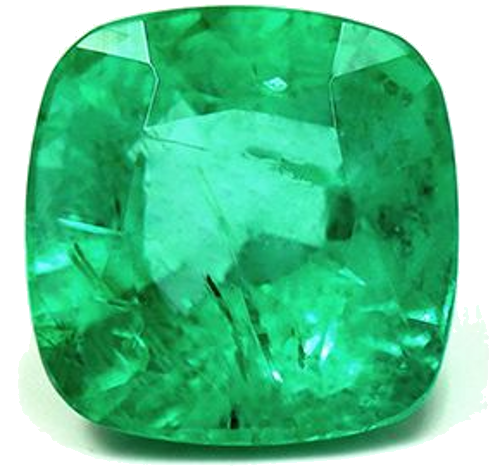 4.5 carat GREEN Cushion Smaragdas (1)