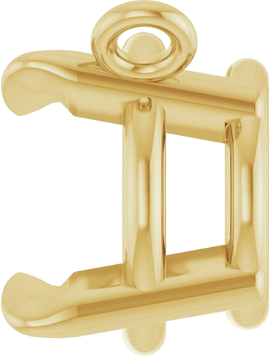 14K Yellow 6 mm Round 4-Prong Claw Necklace Center (3)