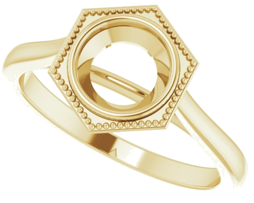 Sužadėtuvių Žiedas „Solitaire“ 585 Geltonojo Aukso Round 6.5mm (5)