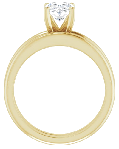 Sužadėtuvių Žiedas „Solitaire“ 585 Geltonojo Aukso Oval 8mm x 6mm (7)