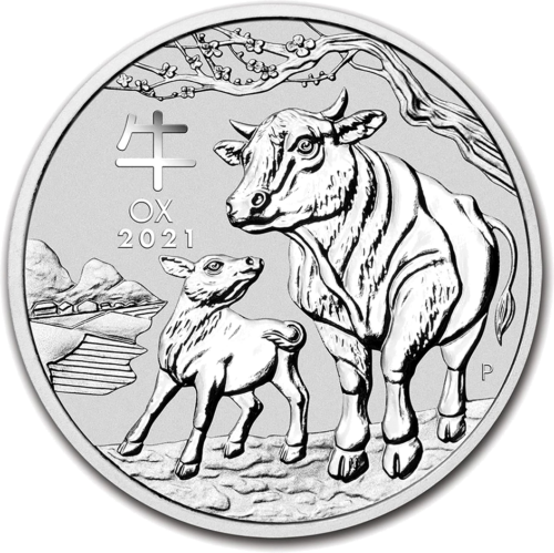 1 oz Jaučio metai 2021 (Lunar III) Australija sidabrinė moneta (1)