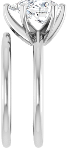 Sužadėtuvių Žiedas „Solitaire“ 585 Baltojo Aukso Pear Shape 10mm x 7mm (9)