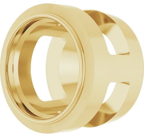 14K Yellow 4.1 mm Round Slide Pendant Mounting (2)