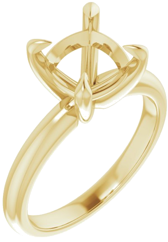 Sužadėtuvių Žiedas „Solitaire“ 585 Geltonojo Aukso Cushion 8mm (1)