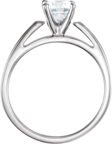 Platinum 6.5 mm Round Engagement Ring Mounting (4)