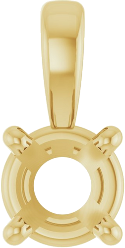 14K Yellow 4 mm Round 4-Prong Pendant Mounting (1)