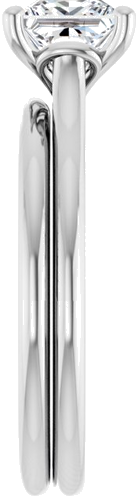 Sužadėtuvių Žiedas „Solitaire“ 585 Baltojo Aukso Square 5.5mm (9)