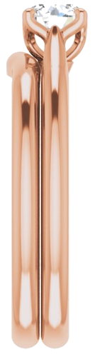 14K Rose  4.8 mm Round Solitaire Engagement Ring Mounting (9)