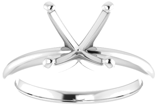 Platinum  9.4 mm Round Solitaire Engagement Ring Mounting (3)