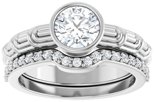 14K White 6.5 mm Round Solitaire Engagement Ring Mounting (8)