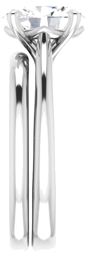 Sužadėtuvių Žiedas „Solitaire“ 950 Platinos Oval 9mm x 7mm (9)