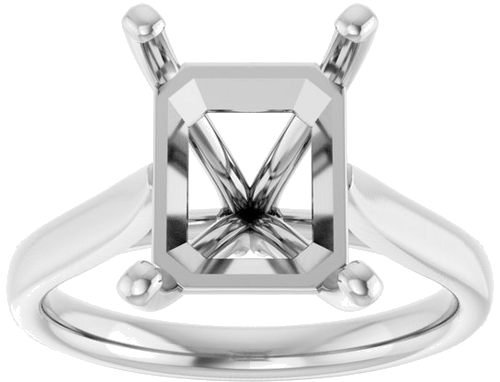 Sužadėtuvių Žiedas 950 Platinos Emerald 11mm x 9mm (3)