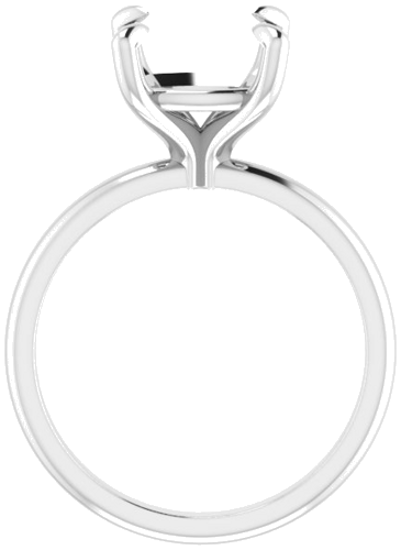 Platinum  9x9 mm Cushion Solitaire Engagement Ring Mounting (2)
