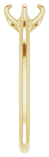 Sužadėtuvių Žiedas „Solitaire“ 585 Geltonojo Aukso Round 6.5mm (4)